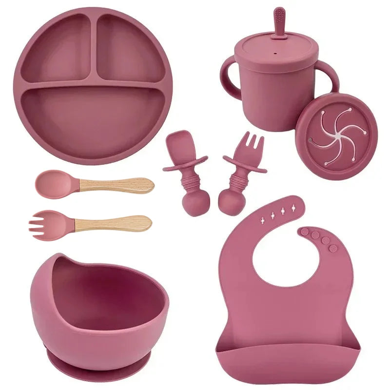 🍽️ TinyTummy™ – BPA-Free Silicone Baby Feeding Set