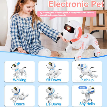 RC Robot Dog Interactive Smart Toy – Programmable, Dancing & Walking