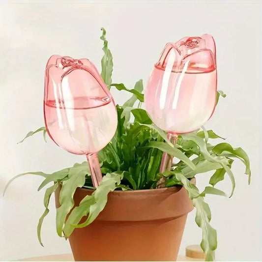 Pink Tulip Watering Balls – Elegant Automatic Irrigation