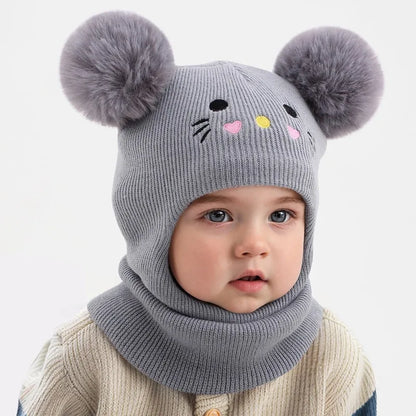 ❄️ CozyPaws™ – Kids’ Knitted Winter Hat with Ear Protection