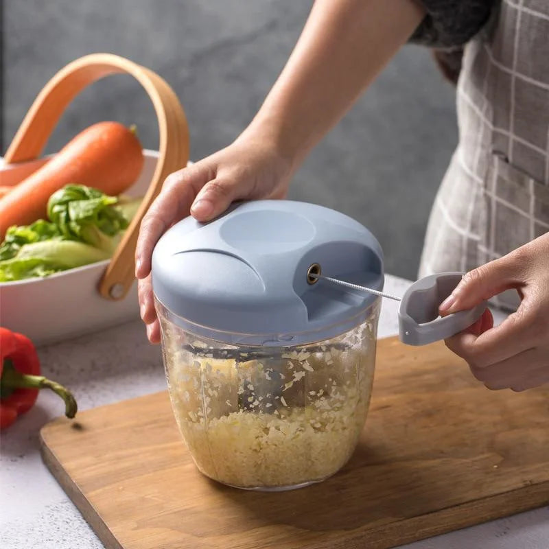 Manual Food Chopper 900ml | Garlic & Vegetable Cutter