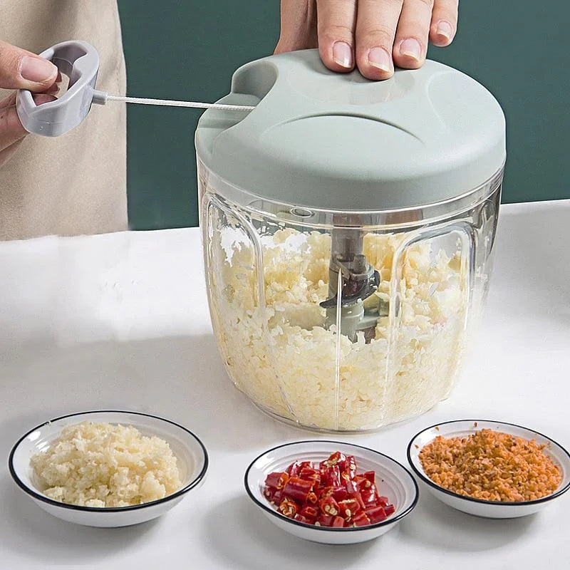 Manual Food Chopper 900ml | Garlic & Vegetable Cutter