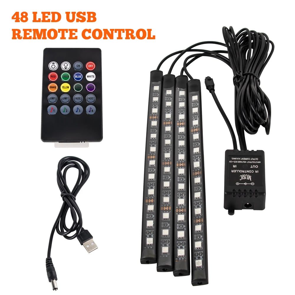 Auto LED Ambient Lighting – Music & App Control