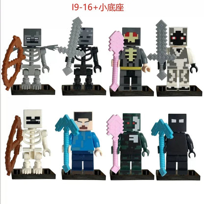 17 Styles Minecraft Building Blocks Set – 8PCS DIY Assembled Action Figures