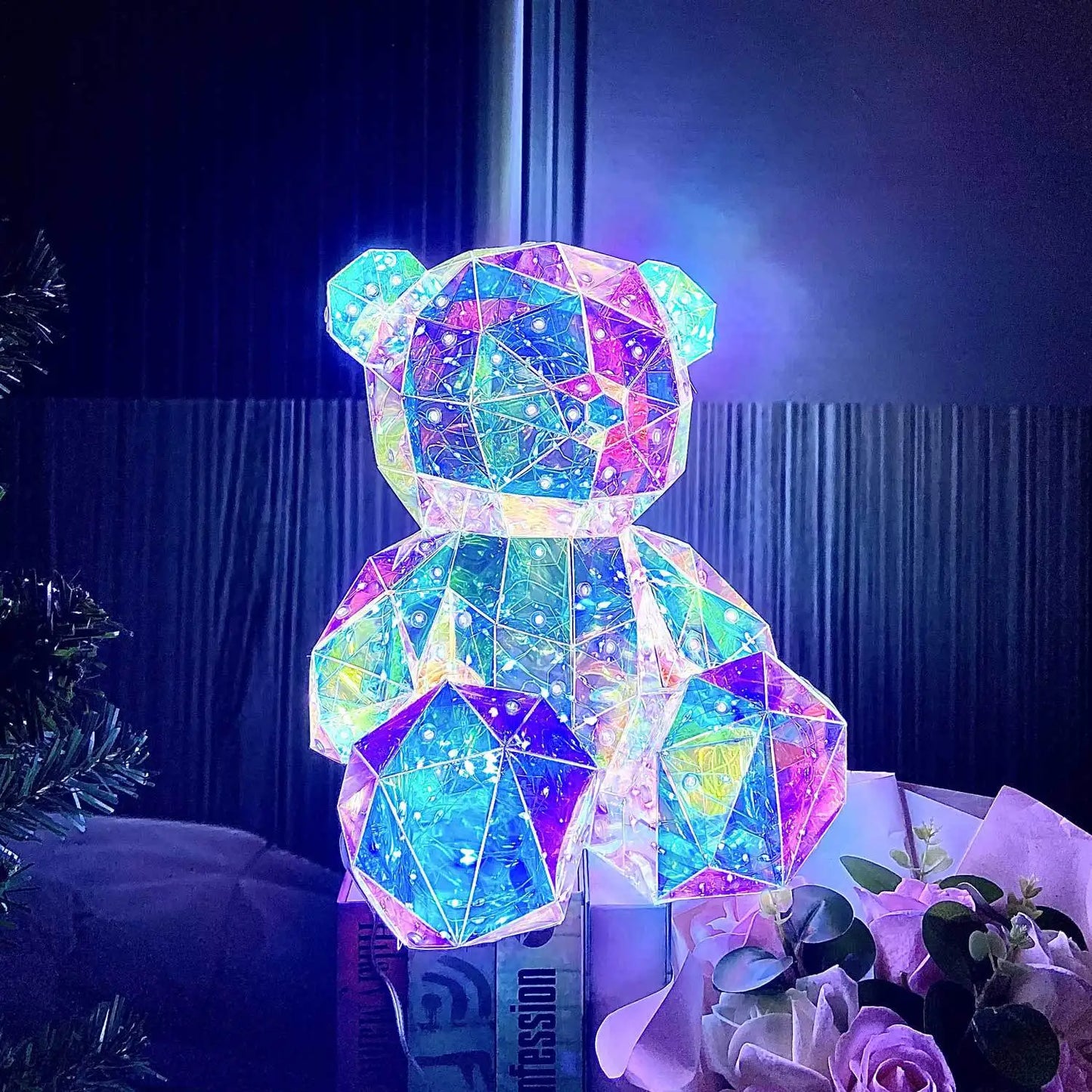 LED Teddy Bear Gift Lamp with Gift Box – Romantic Novelty Light for Valentine’s Day & Holidays