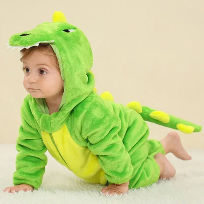 Cute Animal Baby Romper Lion – Cosy Winter Jumpsuit Pyjamas for Newborns