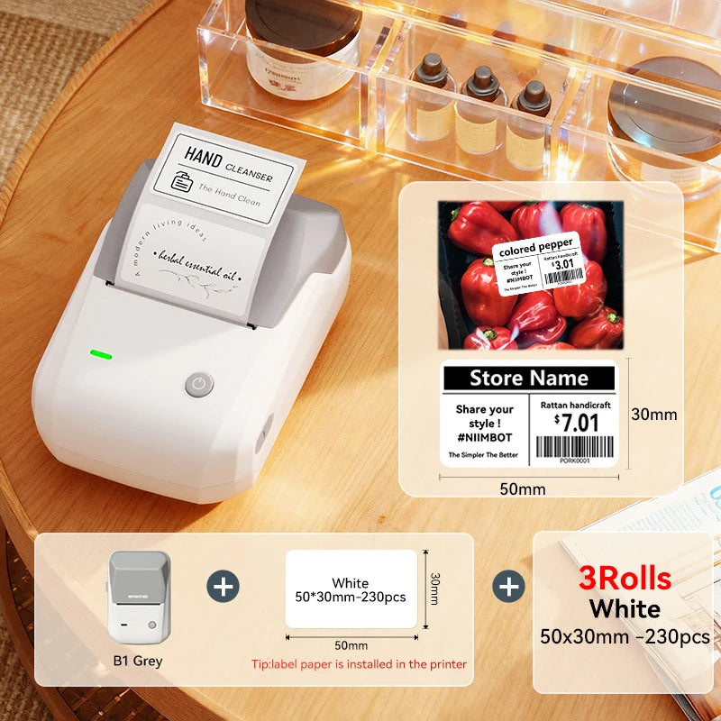 NIIMBOT B1 Portable Bluetooth Label Printer