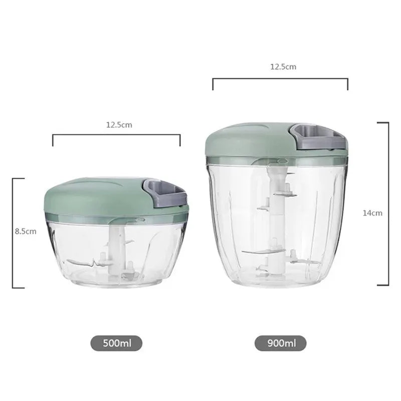 Manual Food Chopper 900ml | Garlic & Vegetable Cutter