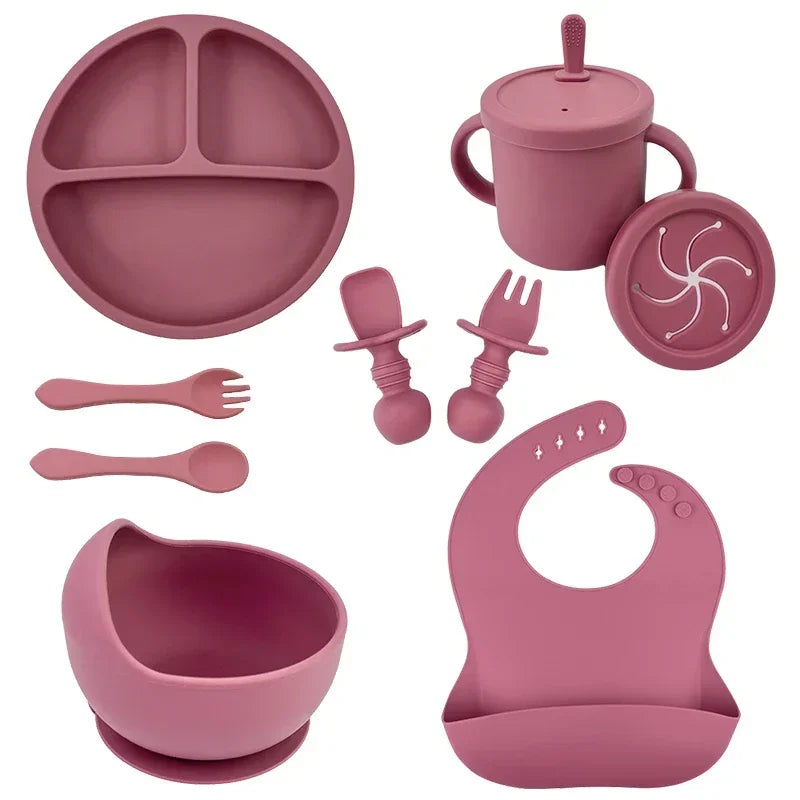🍽️ TinyTummy™ – BPA-Free Silicone Baby Feeding Set