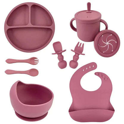 🍽️ TinyTummy™ – BPA-Free Silicone Baby Feeding Set