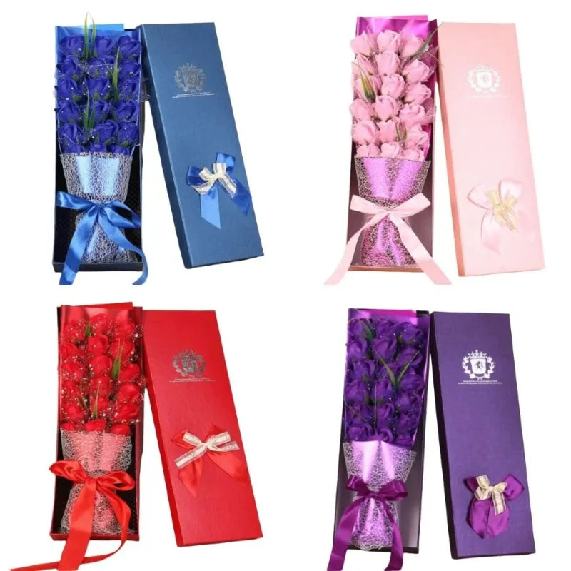 Luxury 18PCS Soap Rose Bouquet with Gift Box – Elegant Floral Gift for Special Occasions