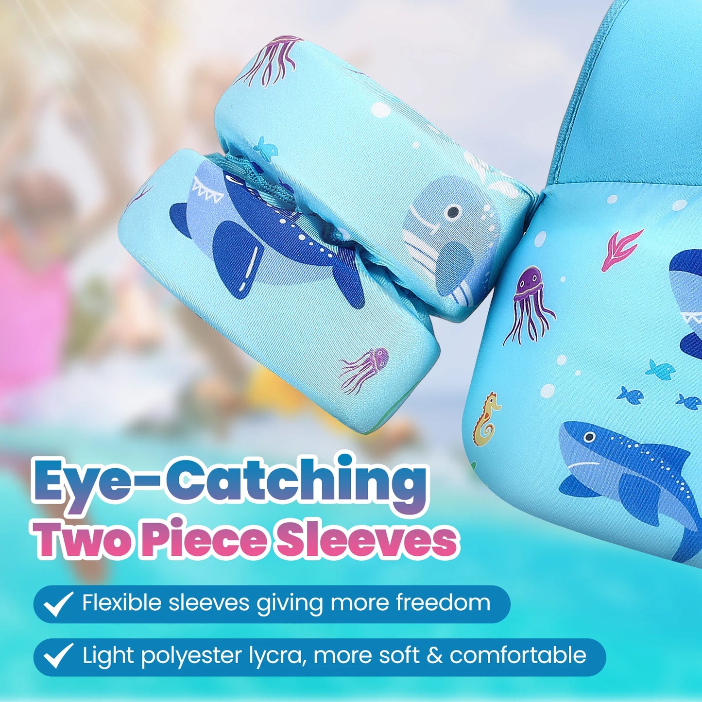 Children’s Swim Vest with Arm Floats for Pool & Beach