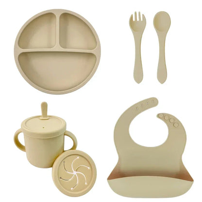 🍽️ TinyTummy™ – BPA-Free Silicone Baby Feeding Set
