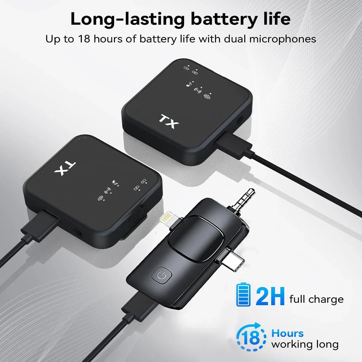 Microfono Clip-On Wireless 3-in-1 – Audio Professionale Ovunque