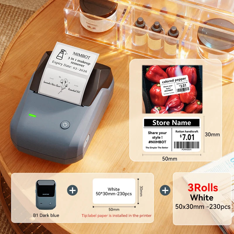 NIIMBOT B1 Portable Bluetooth Label Printer