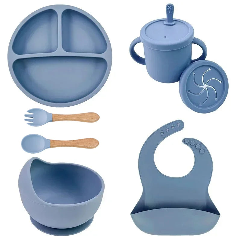 🍽️ TinyTummy™ – BPA-Free Silicone Baby Feeding Set