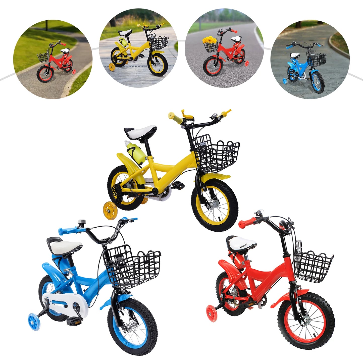 Children’s Bike 2-4 Years with Basket & Training Wheels