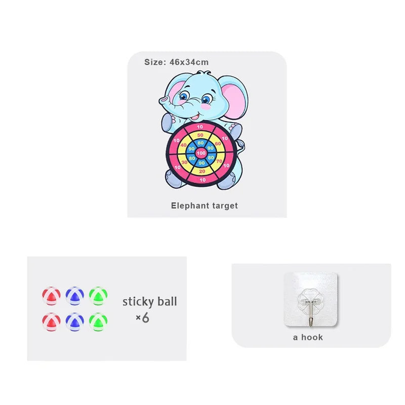 🦖 Dinosaur Sticky Ball Bow Target Dartboard – Educational Toy for Kids