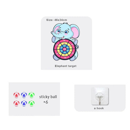 🦖 Dinosaur Sticky Ball Bow Target Dartboard – Educational Toy for Kids