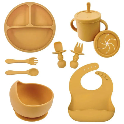 🍽️ TinyTummy™ – BPA-Free Silicone Baby Feeding Set
