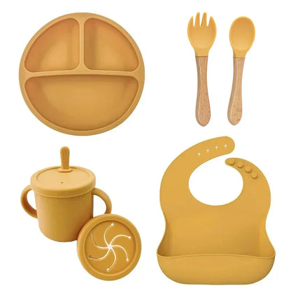 🍽️ TinyTummy™ – BPA-Free Silicone Baby Feeding Set