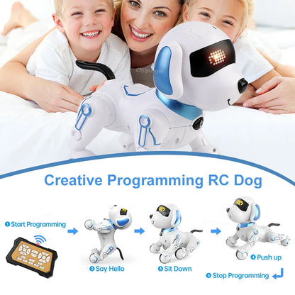 RC Robot Dog Interactive Smart Toy – Programmable, Dancing & Walking