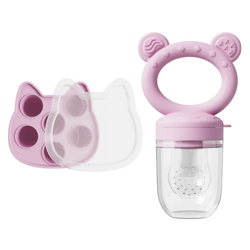 Baby Food Feeder & Freezer Tray – BPA-Free, Safe Self-Feeding for Fruits & Soft Foods