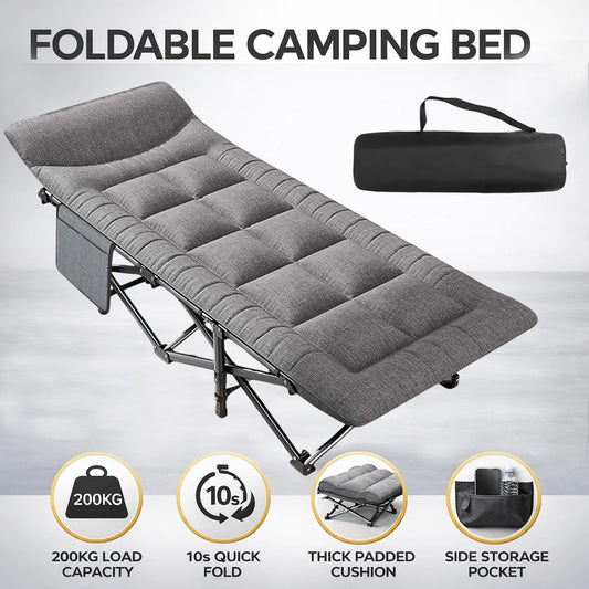 Portable Folding Camping Bed™ 🏕️ | Heavy Duty Comfort