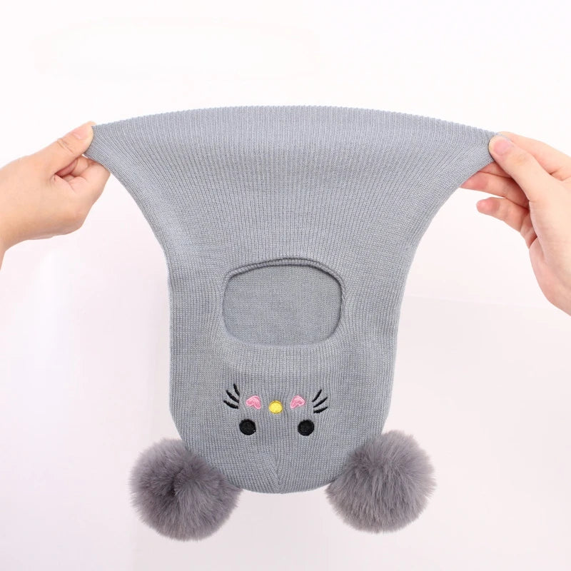 ❄️ CozyPaws™ – Kids’ Knitted Winter Hat with Ear Protection