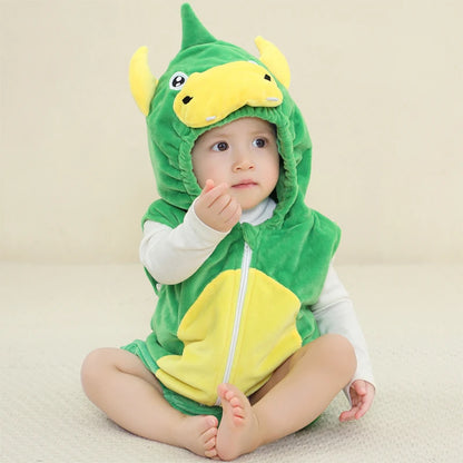 Cute Animal Baby Romper Lion – Cosy Winter Jumpsuit Pyjamas for Newborns