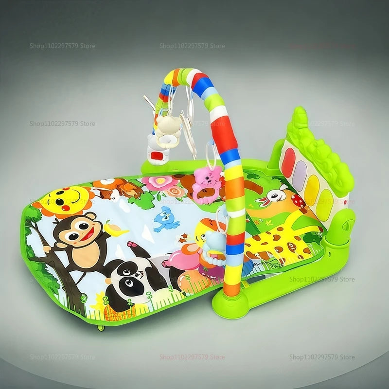 Baby Activity Gym with Music – Soft Musical Play Mat with Hanging Toys for Infants