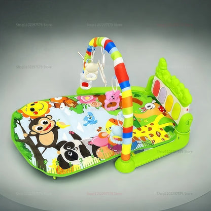 Baby Activity Gym with Music – Soft Musical Play Mat with Hanging Toys for Infants