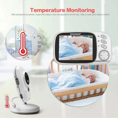 👶 BabyWatch™ VB603 – Monitor de bebé inalámbrico de 3,2” con visión nocturna y audio bidireccional