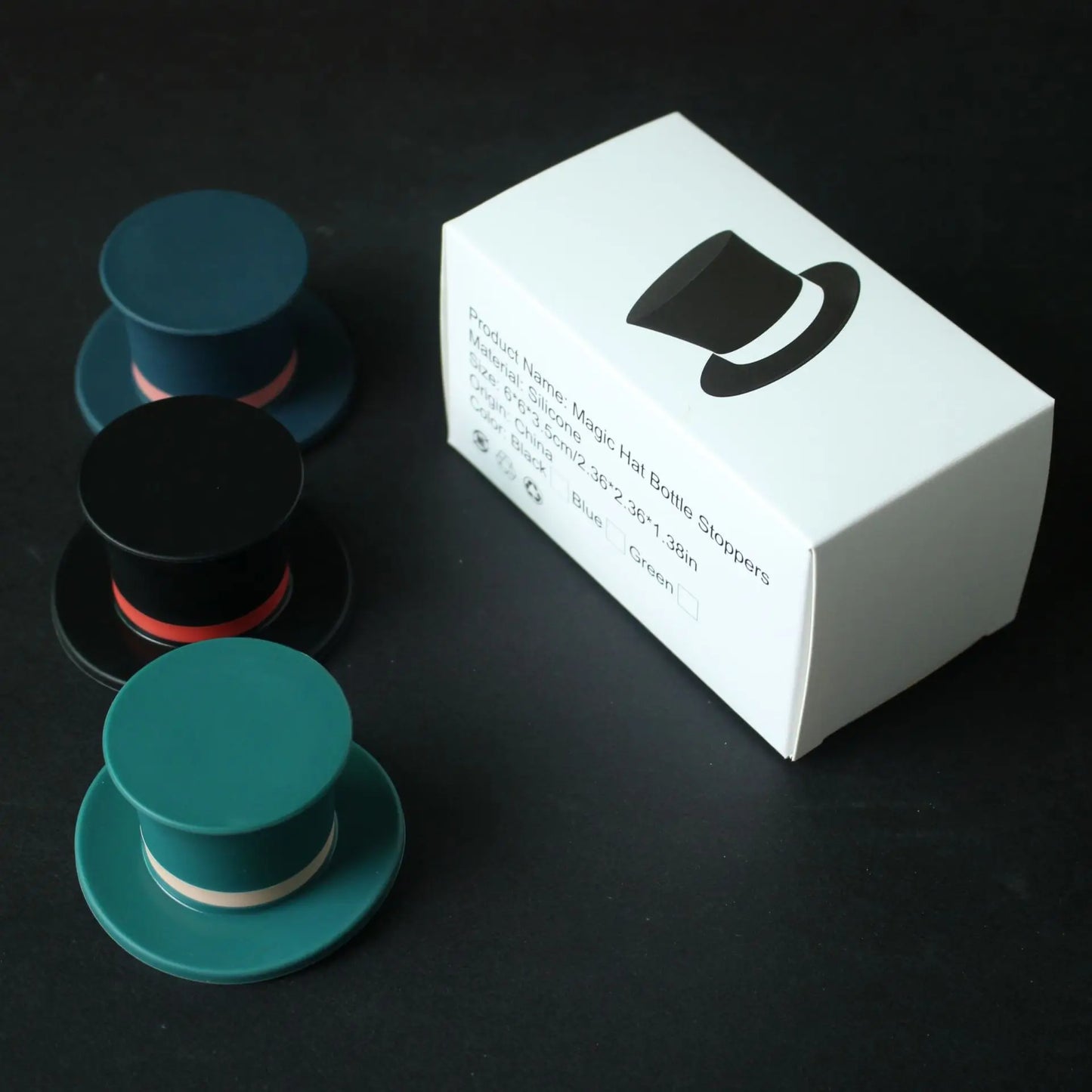 Fun Magic Hat Wine Stopper – Leak-Proof Silicone Bottle Cork