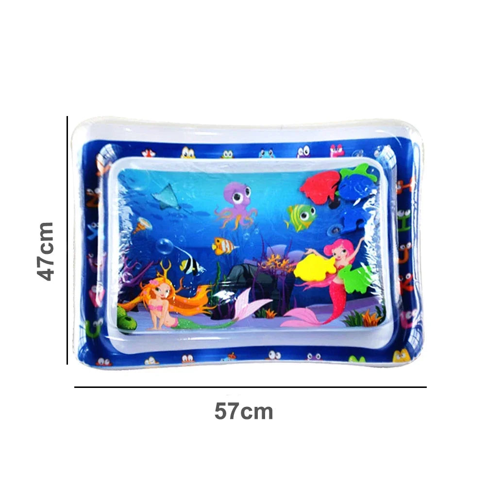 Baby Water Play Mat for Tummy Time – Inflatable Sensory Activity Mat for Infant Development