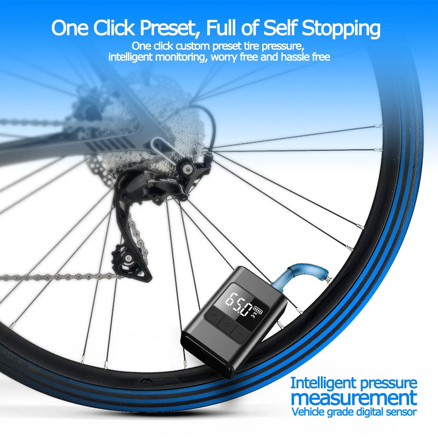 Mini compresor de aire portátil - Bomba inalámbrica de 120 PSI