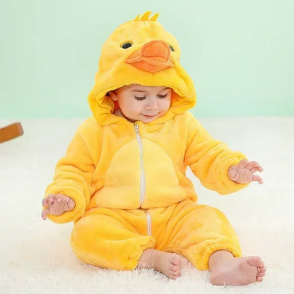 Cute Animal Baby Romper Lion – Cosy Winter Jumpsuit Pyjamas for Newborns