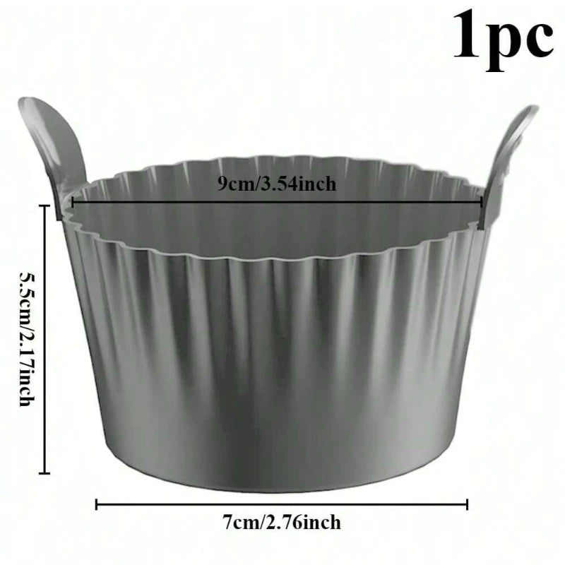 Reusable Silicone Air Fryer Liners – Non-Stick Baking Cups 1/4PCS