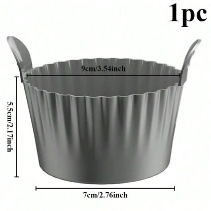 Reusable Silicone Air Fryer Liners – Non-Stick Baking Cups 1/4PCS