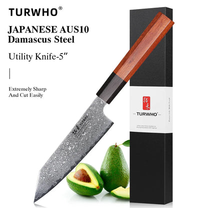 Hand-Forged Damascus Steel Chef Knife – Professional Japanese Kitchen Blade