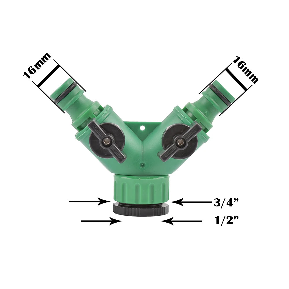 Way Garden Tap Splitter with Adjustable Switch