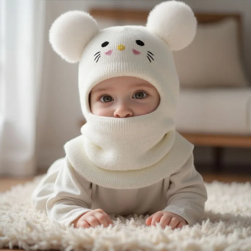 ❄️ CozyPaws™ – Kids’ Knitted Winter Hat with Ear Protection