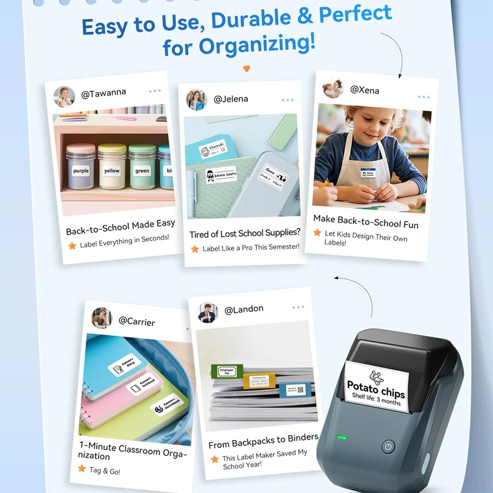 NIIMBOT B1 Portable Bluetooth Label Printer