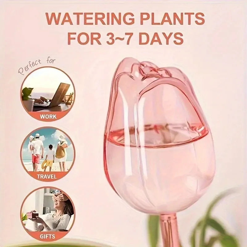 Pink Tulip Watering Balls – Elegant Automatic Irrigation