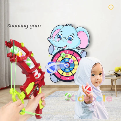🦖 Dinosaur Sticky Ball Bow Target Dartboard – Educational Toy for Kids