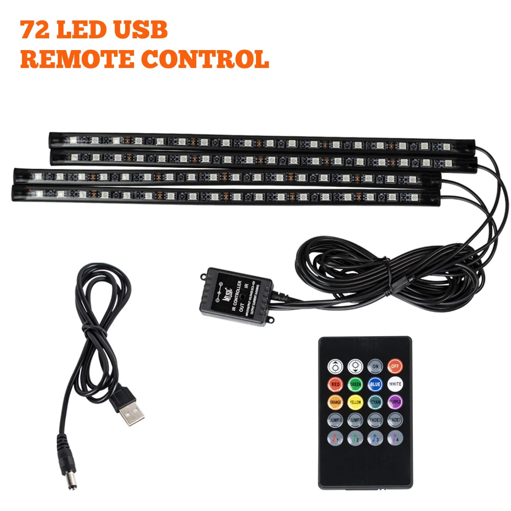 Auto LED Ambient Lighting – Music & App Control