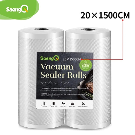 SaengQ Vacuum Sealer Bags Rolls – Food Storage & Sous Vide Vacuum Packaging