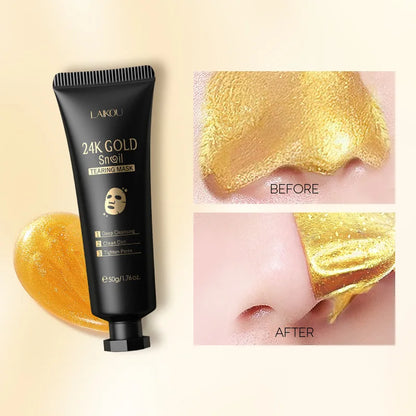 24K Gold Peel-Off Face Mask – Anti-Age & Blackhead Removal