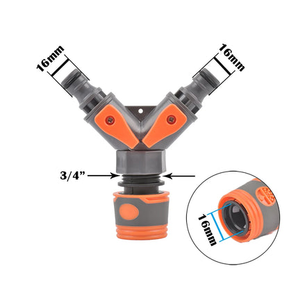 Way Garden Tap Splitter with Adjustable Switch