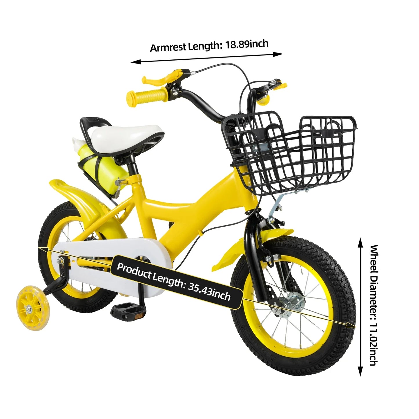 Children’s Bike 2-4 Years with Basket & Training Wheels